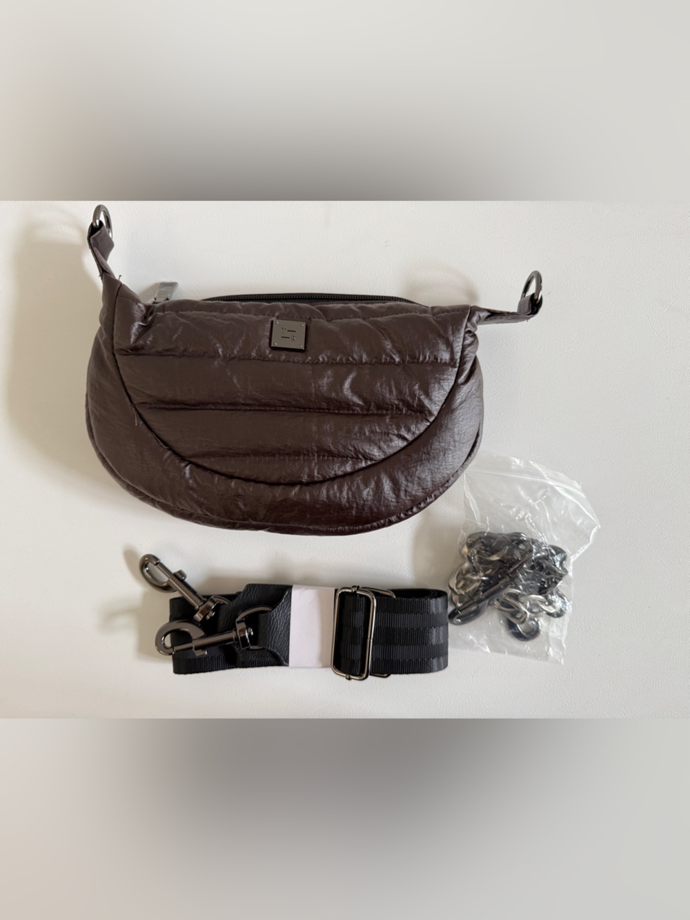 NWOT THINK ROYLN Tiny Dancer Crossbody Handbag Bag, Waxed Espresso